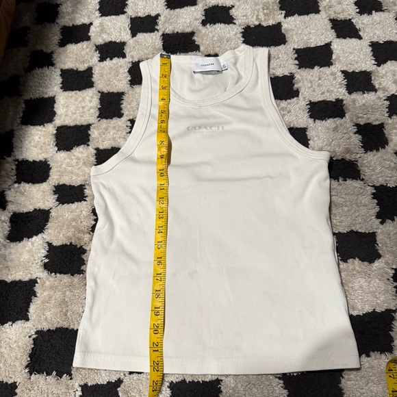 Coach Ivory Ribbed Tank Top - Picture 5 of 8